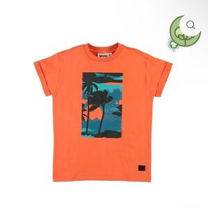 Molo Kids Orange Graphic T-Shirt